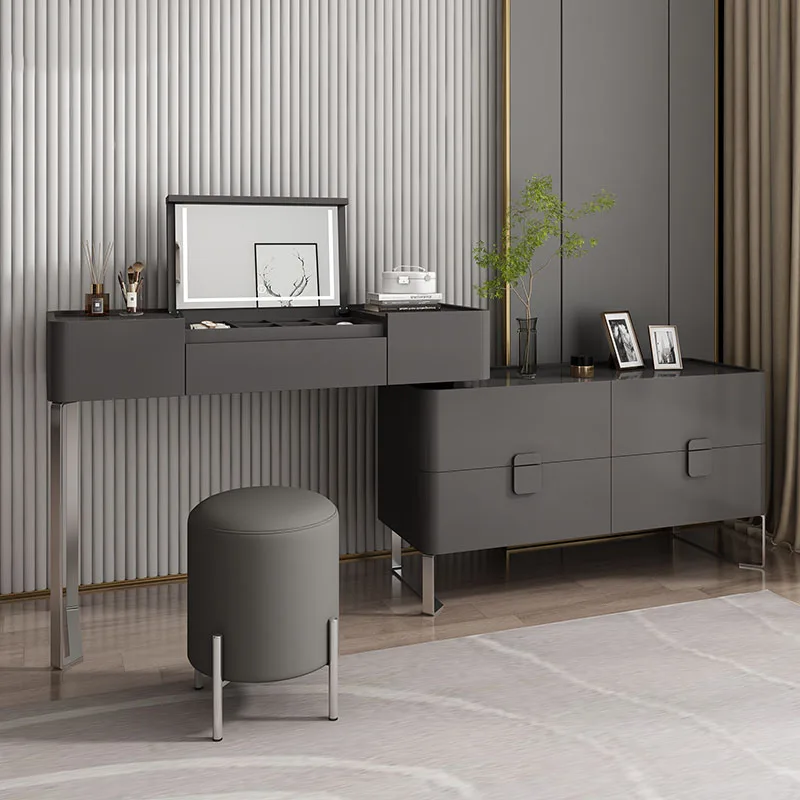 Bàn trang điểm Gương Di Động Bàn Trang Điểm Trang Điểm Phòng Ngủ Cao Cấp Bảo Quản Vanity Bàn Để Bàn Đen Penteadeira Para Quarto Tủ Quần Áo Nội Thất - Hình 2 Bàn trang điểm Gương Di Động Bàn Trang Điểm Trang Điểm Phòng Ngủ Cao Cấp Bảo Quản Vanity Bàn Để Bàn Đen Penteadeira Para Quarto Tủ Quần Áo Nội Thất - Hình 2