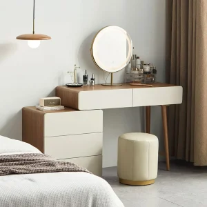 Bàn trang điểm Gương Trang Điểm Bàn Trang Điểm Vanity Phụ Kiện Di Động Bàn Trang Điểm Tay Cầm Penteadeira Camarim Nội Thất Phòng Ngủ - Hình 2