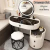 Bàn Trang Điểm Hiện Đại Bàn Trang Điểm LED Mirros Phòng Ngủ Gia Đình Bàn Trang Điểm Bảng Mật Độ Bàn Trang Điểm Có Gương Nội Thất