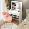 Bàn trang điểm hiện đại cho phòng ngủ Bảng mật độ Ghế nhỏ có gương Tủ quần áo Tủ quần áo gia đình đơn giản sang trọng cho khách sạn