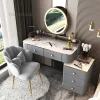 Bàn trang điểm Hiện Đại Đa Năng Nhà Tủ Nội Thất Phòng Ngủ Italy Nhẹ Sang Trọng Bàn Trang Điểm Gỗ 2 Lớp Vanity Tủ Bảo Quản