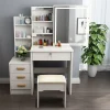 Bàn trang điểm Hiện Đại Mới Bàn Trang Điểm Tủ Tủ Trang Điểm phòng Trắng Bàn Phòng Ngủ Vanity Để Bàn Gương Tủ Quần Áo Nội Thất Gia Đình