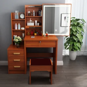 Bàn trang điểm Hiện Đại Mới Bàn Trang Điểm Tủ Tủ Trang Điểm phòng Trắng Bàn Phòng Ngủ Vanity Để Bàn Gương Tủ Quần Áo Nội Thất Gia Đình - Hình 2