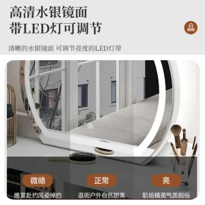 Bàn trang điểm Hiện Đại Phân Bảo Quản Trang Điểm Bàn Trang Điểm Gương Trắng Vanity Bàn Trang Điểm Ngăn Kéo Coiffeuses Tocador Trang Trí Nội Thất - Hình 3