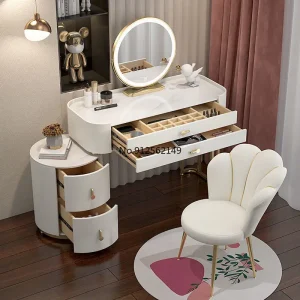 Bàn trang điểm Hiện đại tối giản bằng gỗ nguyên khối bàn trang điểm bàn trang điểm phòng ngủ bàn trang điểm phòng tủ bàn trang điểm tích hợp - Hình 2
