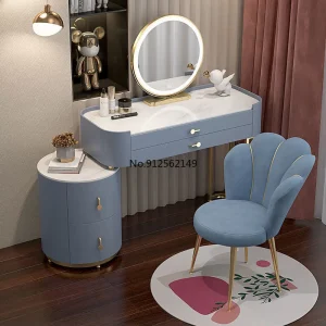 Bàn trang điểm Hiện đại tối giản bằng gỗ nguyên khối bàn trang điểm bàn trang điểm phòng ngủ bàn trang điểm phòng tủ bàn trang điểm tích hợp