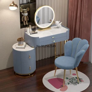 Bàn trang điểm Hiện đại tối giản bằng gỗ nguyên khối bàn trang điểm bàn trang điểm phòng ngủ bàn trang điểm phòng tủ bàn trang điểm tích hợp - Hình 4