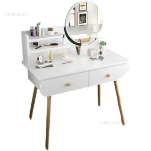Bàn trang điểm Hiện Đại Tối Giản Tủ Quần Áo Phòng Ngủ Cao Cấp Sáng Tạo Tủ Bảo Quản Nhỏ Thiết Kế Nội Thất Gia Đình Nhiều Lớp Bàn Trang Điểm - Hình 2