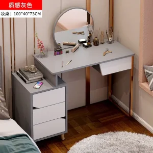 Bàn trang điểm Hộp đựng Đầm Trang Điểm Đèn Bàn Tổ Chức Đa Năng Ngăn Kéo Bảo Quản Bé Gái Trang Điểm Tocador Maquillaje Nội Thất Phòng Ngủ - Hình 2