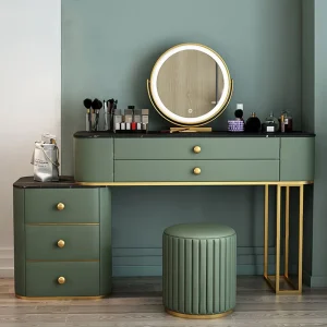 Bàn trang điểm Hộp Mỹ Phẩm Bàn Trang Điểm Bình Hoa Trang Điểm Gỗ Phòng Ngủ Vanity Tiếp Nhận Châu Âu Học Meubles De Chambre Nội Thất - Hình 2
