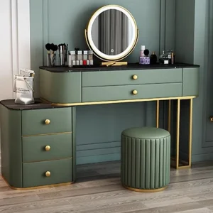 Bàn trang điểm Hộp Mỹ Phẩm Bàn Trang Điểm Bình Hoa Trang Điểm Gỗ Phòng Ngủ Vanity Tiếp Nhận Châu Âu Học Meubles De Chambre Nội Thất