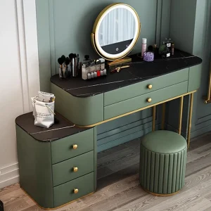 Bàn trang điểm Hộp Mỹ Phẩm Bàn Trang Điểm Bình Hoa Trang Điểm Gỗ Phòng Ngủ Vanity Tiếp Nhận Châu Âu Học Meubles De Chambre Nội Thất - Hình 4