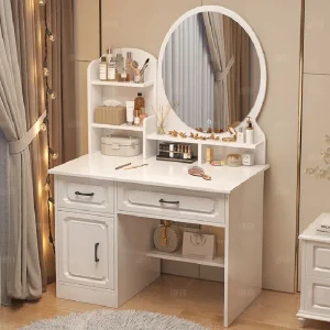 Bàn trang điểm Hộp Trang Điểm Ngăn Kéo Bàn Trang Điểm Gương Ngăn Kéo Vanity Bàn Trang Điểm Đa Năng Phòng Khách Meubles De Chambre Trang Trí Phòng - Hình 2