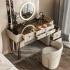 Bàn trang điểm Italy Cao Cấp Bàn Trang Điểm Tủ Hiện Đại Vanity Phòng Ngủ Kính Cường Lực Bàn Trang Điểm Vệ Sinh Coiffeuse Nội Thất Phòng Ngủ AA