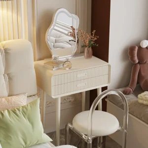 Bàn trang điểm Kem Thiết Kế Phong Cách Bàn Trang Điểm Châu Âu Phòng Ngủ Hiện Đại Tối Giản Bàn Trang Điểm Tủ Bảo Quản Tavolo Trúcco Nội Thất WZ50VT - Hình 2