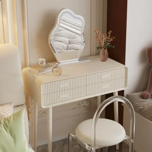 Bàn trang điểm Kem Thiết Kế Phong Cách Bàn Trang Điểm Châu Âu Phòng Ngủ Hiện Đại Tối Giản Bàn Trang Điểm Tủ Bảo Quản Tavolo Trúcco Nội Thất WZ50VT