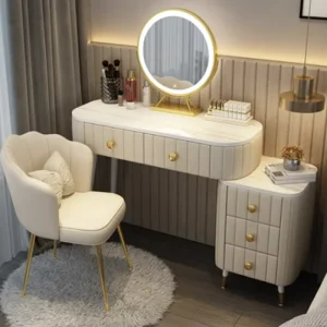 Bàn trang điểm Master Light Cao Cấp Tủ Trắng Nhỏ Bàn Trang Điểm Phong Cách Cao Cấp phòng Comoda Pra Quarto Nội Thất Phòng Ngủ SZT001 - Hình 2