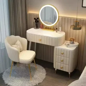 Bàn trang điểm Master Light Cao Cấp Tủ Trắng Nhỏ Bàn Trang Điểm Phong Cách Cao Cấp phòng Comoda Pra Quarto Nội Thất Phòng Ngủ SZT001