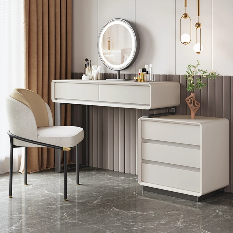Bàn trang điểm Màu Trắng Sang Trọng Tủ Bảo Quản Ghế Tối Giản Gương Led Tủ Áo Vanity Bàn Hiện Đại Tocador Mueble Nội Thất Phòng Ngủ LJ50DT Bàn trang điểm Màu Trắng Sang Trọng Tủ Bảo Quản Ghế Tối Giản Gương Led Tủ Áo Vanity Bàn Hiện Đại Tocador Mueble Nội Thất Phòng Ngủ LJ50DT