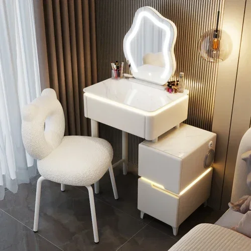Bàn trang điểm Màu Trắng Thoải Mái Tủ Salon Console Tầng Bàn Trang Điểm Có Gương Hiện Đại Đa Năng Toaletka Nội Thất Gia Đình Phòng - Hình 4 Bàn trang điểm Màu Trắng Thoải Mái Tủ Salon Console Tầng Bàn Trang Điểm Có Gương Hiện Đại Đa Năng Toaletka Nội Thất Gia Đình Phòng - Hình 4