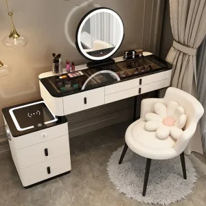 Bàn trang điểm Mỹ Phẩm Bàn Trang Điểm Vanity Tủ Quần Áo Ngăn Kéo Trắng Phân Ghế Phòng Ngủ Bộ Bàn Ghế Sân Vườn