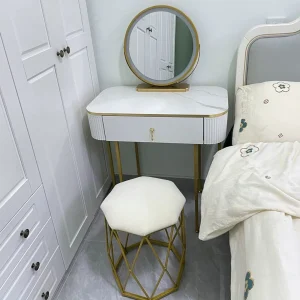 Bàn trang điểm Mỹ Phẩm Tủ Áo Cao Cấp Bộ Tổ Chức Thanh Lịch Tổ Chức Tối Giản Đèn Bàn Trang Điểm Hiện Đại Châu Âu Penteadeiras Trang Trí Nhà - Hình 3