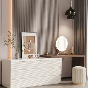Bàn trang điểm Ngăn Kéo Bàn Trang Điểm Ẩn Tủ Origanizer Đèn Mỹ Phẩm Nữ Hiện Đại Tủ Ngăn Tocador Lớn Đồ Nội Thất - Hình 2