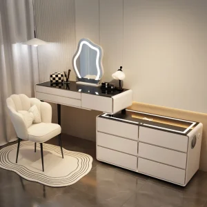 Bàn trang điểm Ngăn Kéo Led Bàn Trang Điểm Gương Ghế Phòng Ngủ Đa Năng Bàn Trang Điểm Penteadeira Nội Thất Gia Đình