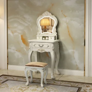 Bàn trang điểm Người Tổ Chức Khay Bàn Trang Điểm Hộp Ngăn Kéo Châu Âu cho nữ Bàn Trang Điểm Người Phụ Nữ Giá Rẻ Gương Phòng Ngủ Tocador Maquillaje Đồ Nội Thất - Hình 2