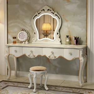 Bàn trang điểm Người Tổ Chức Khay Bàn Trang Điểm Hộp Ngăn Kéo Châu Âu cho nữ Bàn Trang Điểm Người Phụ Nữ Giá Rẻ Gương Phòng Ngủ Tocador Maquillaje Đồ Nội Thất - Hình 3