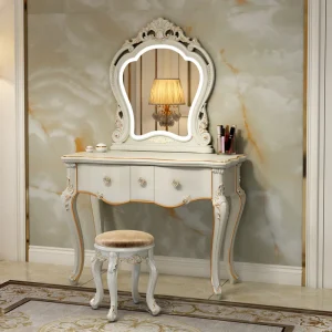 Bàn trang điểm Người Tổ Chức Khay Bàn Trang Điểm Hộp Ngăn Kéo Châu Âu cho nữ Bàn Trang Điểm Người Phụ Nữ Giá Rẻ Gương Phòng Ngủ Tocador Maquillaje Đồ Nội Thất - Hình 4