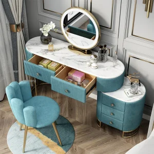 Bàn trang điểm Nhà Cao Cấp Phòng Ngủ Tủ Châu Âu Vanity Bàn Trang Điểm Nam Châm Bên Tủ Nội Thất Phòng Ngủ Đơn Giản Ghế Trang Điểm