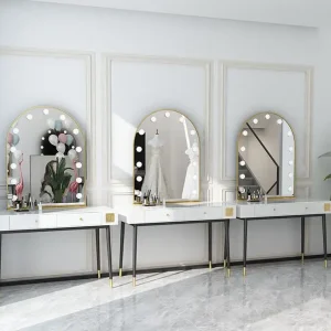 Bàn trang điểm nhẹ sang trọng có đèn chụp ảnh cưới bàn trang điểm chuyên nghiệp bàn trang điểm studio làm đẹp