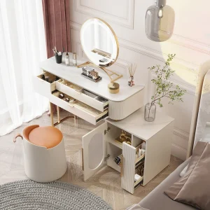 Bàn Trang Điểm Nhỏ Gọn Có Thể Vận Chuyển Tủ Góc Tròn Trưng Bày Kaptafel - Hình 2