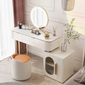 Bàn Trang Điểm Nhỏ Gọn Có Thể Vận Chuyển Tủ Góc Tròn Trưng Bày Kaptafel - Hình 4