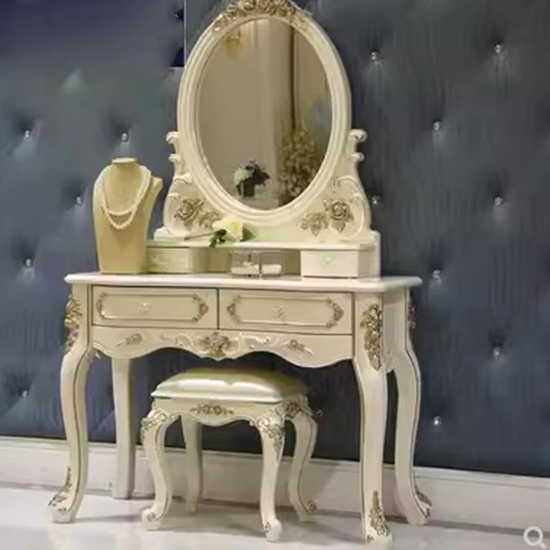 Bàn trang điểm Nhỏ Sang Trọng Bàn Trang Điểm Thẩm Mỹ Vintage Essentials Phân Bàn Trang Điểm Gỗ Coiffeuse De Chambre Nội Thất Gia Đình - Hình 2 Bàn trang điểm Nhỏ Sang Trọng Bàn Trang Điểm Thẩm Mỹ Vintage Essentials Phân Bàn Trang Điểm Gỗ Coiffeuse De Chambre Nội Thất Gia Đình - Hình 2