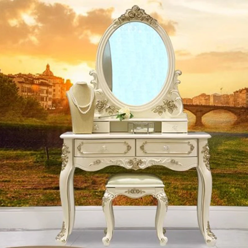 Bàn trang điểm Nhỏ Sang Trọng Bàn Trang Điểm Thẩm Mỹ Vintage Essentials Phân Bàn Trang Điểm Gỗ Coiffeuse De Chambre Nội Thất Gia Đình - Hình 4 Bàn trang điểm Nhỏ Sang Trọng Bàn Trang Điểm Thẩm Mỹ Vintage Essentials Phân Bàn Trang Điểm Gỗ Coiffeuse De Chambre Nội Thất Gia Đình - Hình 4