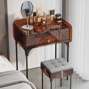 Bàn trang điểm Nội thất dành cho nữ Bàn trang điểm Trang điểm Tủ quần áo mini Acrylic sáng tạo Phòng ngủ Kiểu tóc Bàn trang điểm Phòng ngủ 화장대 Nội thất gia đình