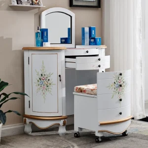 Bàn trang điểm Phân Ngăn Kéo Bàn Trang Điểm Thẩm Mỹ Châu Âu Nữ Phòng Ngủ Bàn Trang Điểm Sắp Xếp Mesa Maquillaje Tủ Đồ Nội Thất - Hình 2