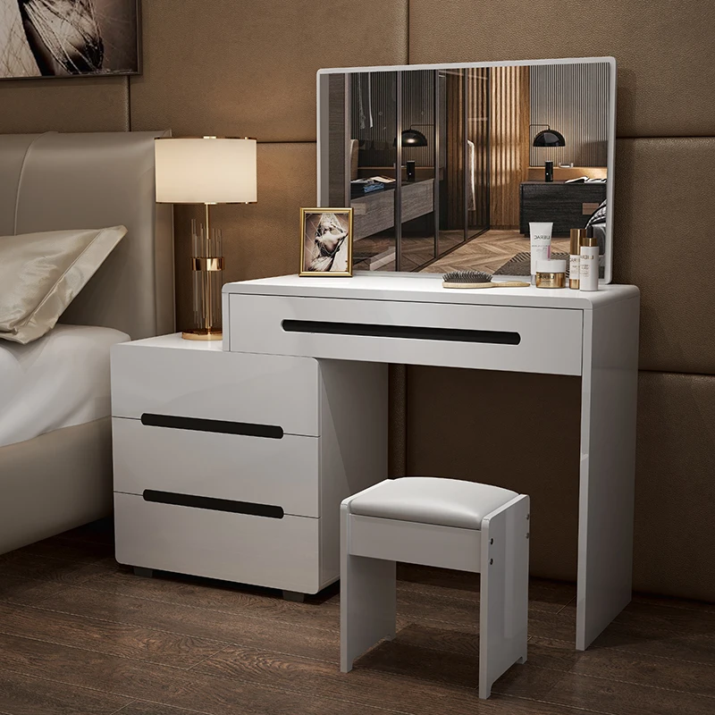 Bàn trang điểm Phòng Ngủ Tối Giản Bàn Trang Điểm Đèn LED Sang Trọng Gương Bàn Trang Điểm Co Giãn Tủ Di Chuyển Para Quarto Nội Thất Châu Âu YY50VT - Hình 4 Bàn trang điểm Phòng Ngủ Tối Giản Bàn Trang Điểm Đèn LED Sang Trọng Gương Bàn Trang Điểm Co Giãn Tủ Di Chuyển Para Quarto Nội Thất Châu Âu YY50VT - Hình 4