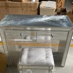 Bàn trang điểm phòng Nhỏ Ins Phong Cách Trang Điểm Đèn Bàn Công Chúa Sang Trọng Bay Cửa Sổ Bàn Trang Điểm Internet Người Nổi Tiếng Gương Tủ Quần Áo - Hình 2