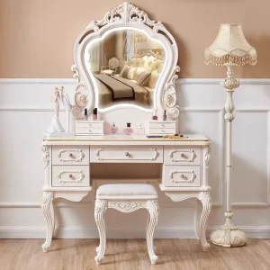 Bàn trang điểm Phụ Nữ Châu Âu Bàn Trang Điểm Thiết Kế Giá Rẻ Ghế Trang Điểm Bàn Trang Điểm Phòng Tắm Nhật Bản Comoda Pra Quarto Salon Nội Thất - Hình 2