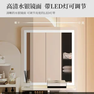 Bàn trang điểm Phụ Nữ Phòng Ngủ Kiểu Tóc Bàn Trang Điểm Gương Tủ Châu Âu Salon Bàn Trang Điểm Đa Năng Penteadeira Nội Thất Gia Đình HY - Hình 4