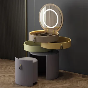 Bàn trang điểm Sáng Tạo Bảo Quản Bàn Trang Điểm Gương Sang Trọng Trang Điểm Châu Âu Phòng Ngủ Vanity Bàn Thiết Kế Tavolo Da Trucco Nội Thất Gia Đình WZ50VT