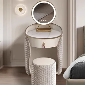 Bàn trang điểm Sang Trọng Châu Âu Bàn Trang Điểm Gương Ghế Người Phụ Nữ Phòng Ngủ Bàn Trang Điểm Hộp Đựng Châu Âu Tocador Maquillaje Đồ Trang Điểm - Hình 2