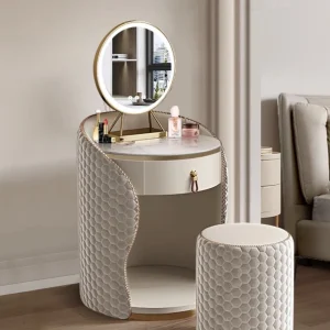 Bàn trang điểm Sang Trọng Châu Âu Bàn Trang Điểm Gương Ghế Người Phụ Nữ Phòng Ngủ Bàn Trang Điểm Hộp Đựng Châu Âu Tocador Maquillaje Đồ Trang Điểm - Hình 3