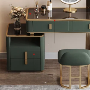 Bàn trang điểm Sang Trọng Châu Âu Vanity Bàn Đèn Trang Điểm Gương Hiện Đại Tối Giản Bàn Trang Điểm Bằng Gỗ Tavolo Trucco Nội Thất Phòng Ngủ WZ50VT - Hình 2