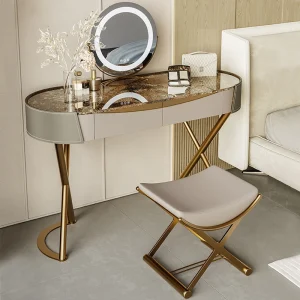 Bàn trang điểm Sang trọng Châu Âu Vanity Bàn Tủ Bảo Quản Thiết Kế Sáng Tạo Vanity Bàn Gương Trang Điểm Tavolo Trucco Nội Thất Phòng Ngủ WZ50VT - Hình 3