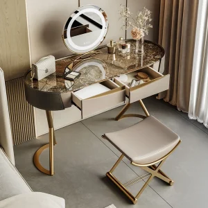 Bàn trang điểm Sang trọng Châu Âu Vanity Bàn Tủ Bảo Quản Thiết Kế Sáng Tạo Vanity Bàn Gương Trang Điểm Tavolo Trucco Nội Thất Phòng Ngủ WZ50VT
