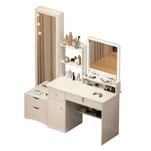 Bàn trang điểm Sang Trọng Vanity Gương Để Bàn Ngăn Kéo Phòng Ngủ Nữ Tóc Dài Đến Đầu Gối Bàn Bộ Tổ Chức Schmink Tisch Vật Dụng Gia Đình - Hình 2
